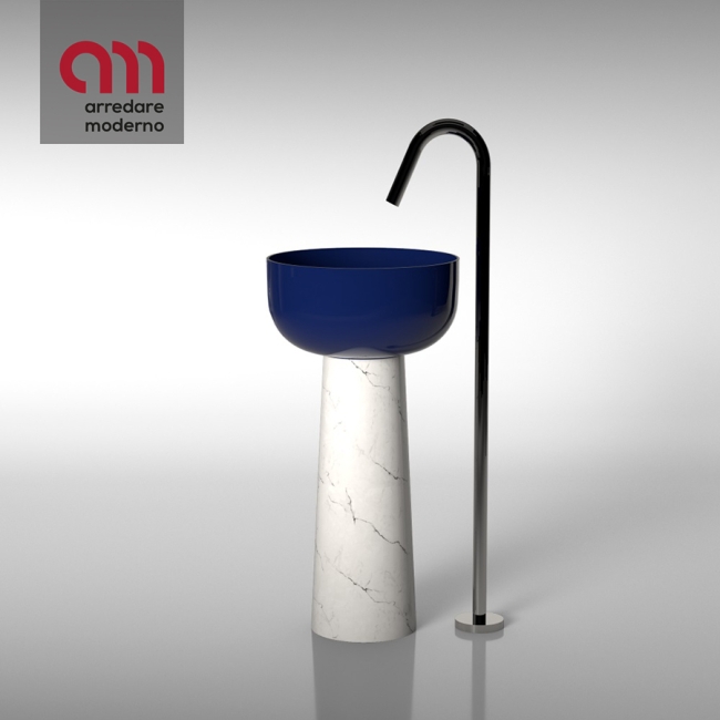 Sphere con colonna Hidra Ceramica washbecken