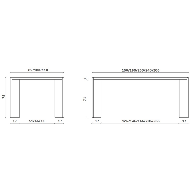 Manero Miniforms Fester Tisch