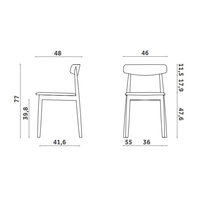 Claretta Miniforms Stuhl