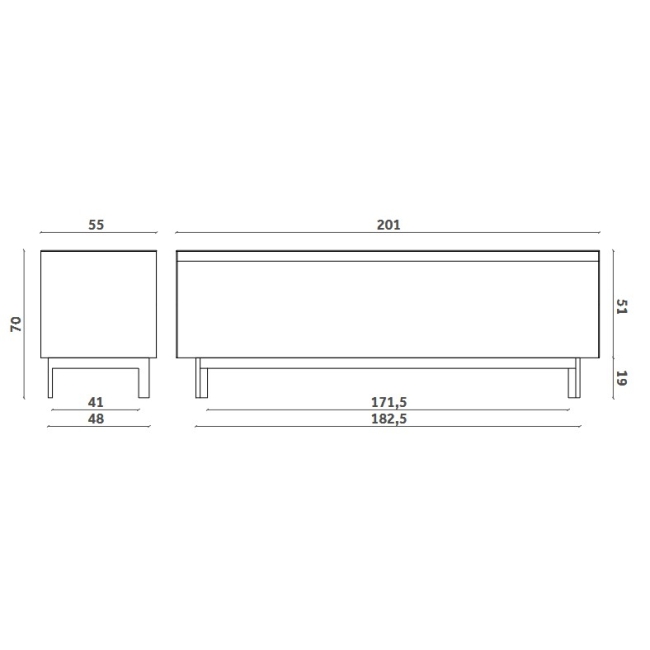 Vitrum Miniforms Sideboard