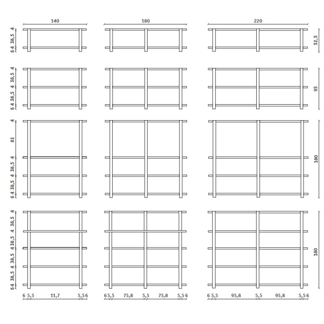 Palinfrasca Miniforms Bücherregal