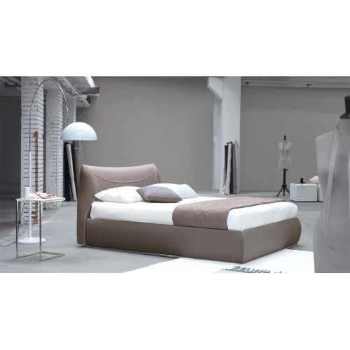 Corinne Ergogreen Queensize-Bett mit Stauraum aus Leder