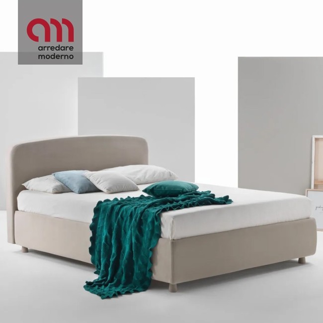 Guendalina Ergogreen modernes Doppelbett mit Stauraum