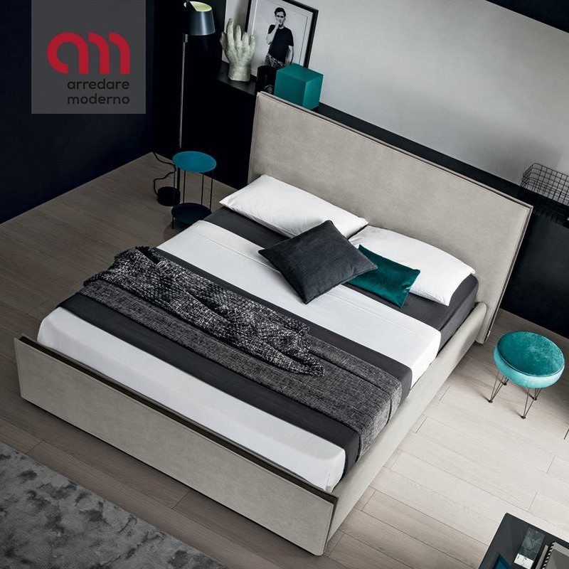 Queensize-Bett Murphy gepolstert - Modern einrichten