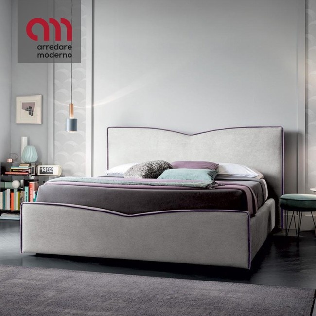 Queensize-Bett Megan gepolstert - Modern einrichten