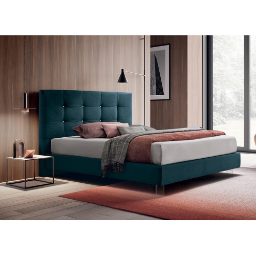 Queensize-Bett mit Stauraum Dennis Felis gepolstert - Arredare Moderno