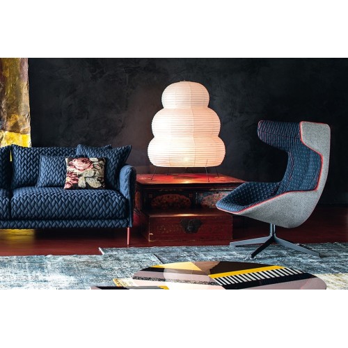 Take a line for a walk Moroso Gesteppter Drehsessel