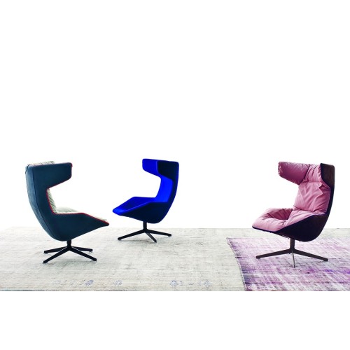 Take a line for a walk Moroso Gesteppter Drehsessel