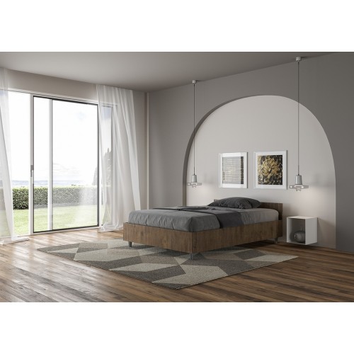 Ityhome Nuamo Queensize-Bett mit niedrigem Kopfteil - Arredare Moderno