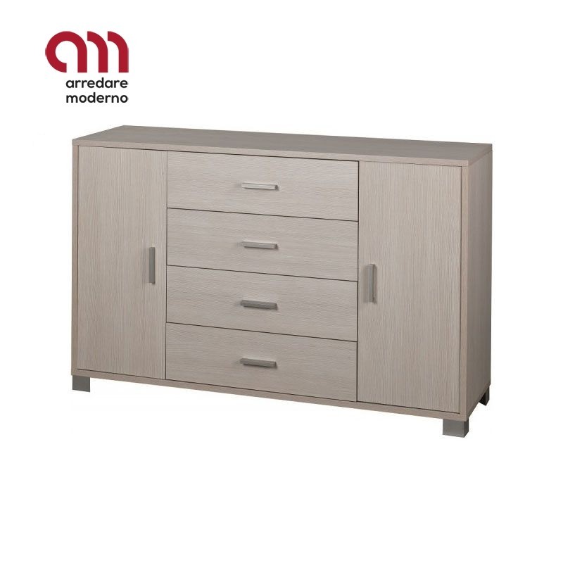 Armadietto in legno 2 ante 4 cassetti Art.775 - Arredare Moderno