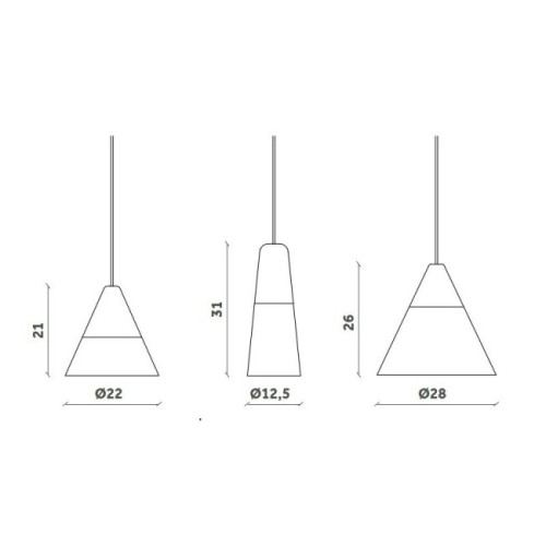 Lampada Slope Miniforms a sospensione