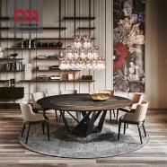 Skorpio Round Ker-Wood Tisch Cattelan Italia