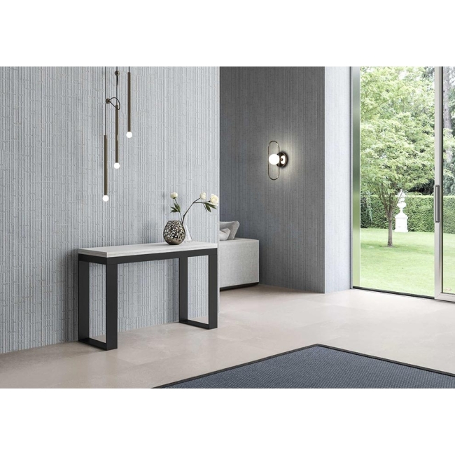 Tecno double Itamoby Tisch mit Anthrazitrahmen