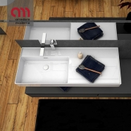 Kiub Hidra Ceramica bathroom sink with side top