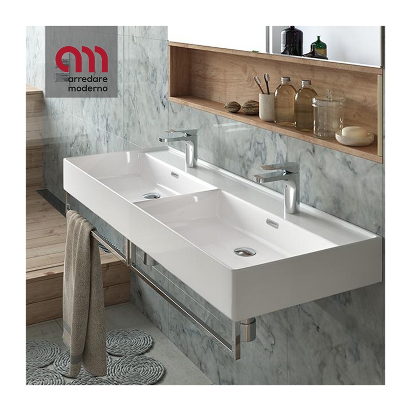 Kiub Hidra Ceramica bathroom Double sink