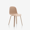 Press MDF Italia chair with wooden legs