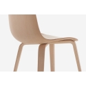 Press MDF Italia chair with wooden legs