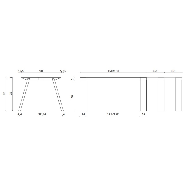 Artù Plus Miniforms Extendable Table