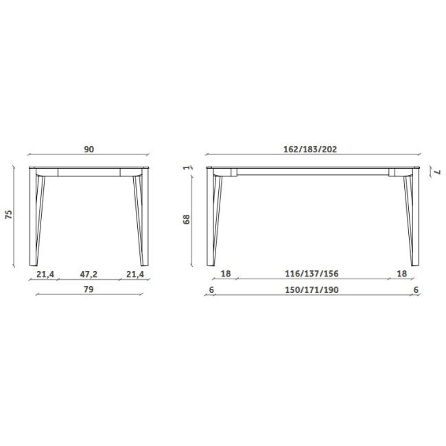 Decapo Miniforms Fixed Table