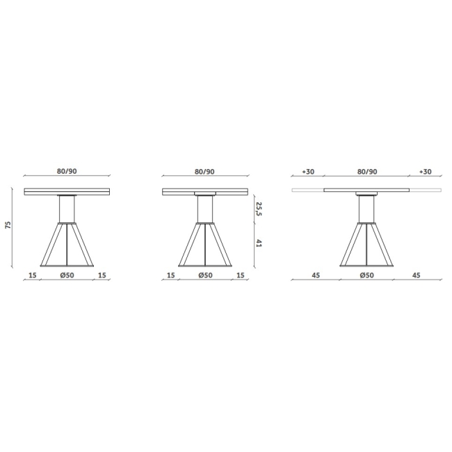 Geronimo Plus Miniforms Extendable Table