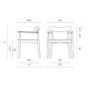 Claretta Miniforms chair with armrests