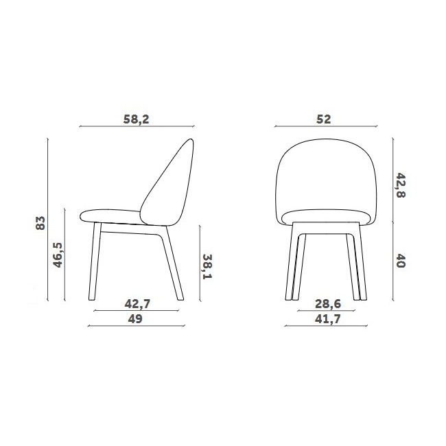 Iola Wood Miniforms Chair