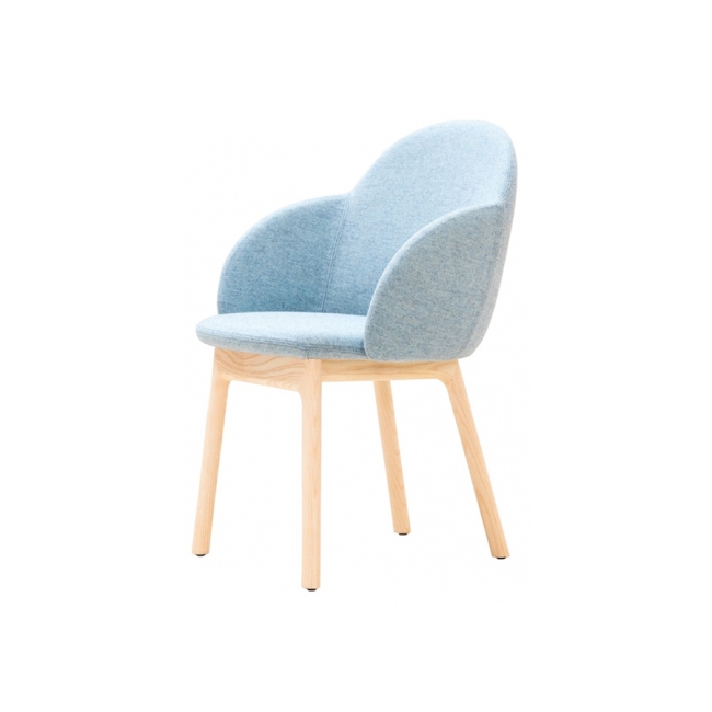 Iola Wood Miniforms Chair with armrests