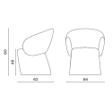 Nebula Monaca Miniforms Chair with armrests