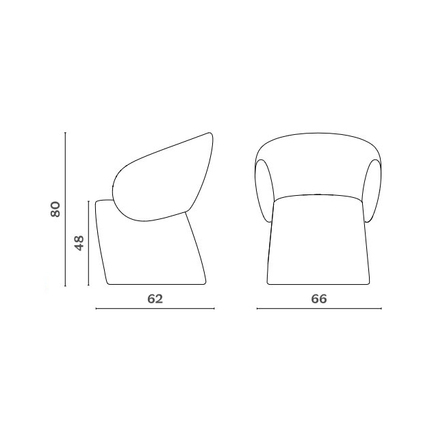 Nebula Monaca Miniforms Chair with armrests