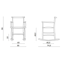 Pelleossa Rocking Miniforms Chair with armrests