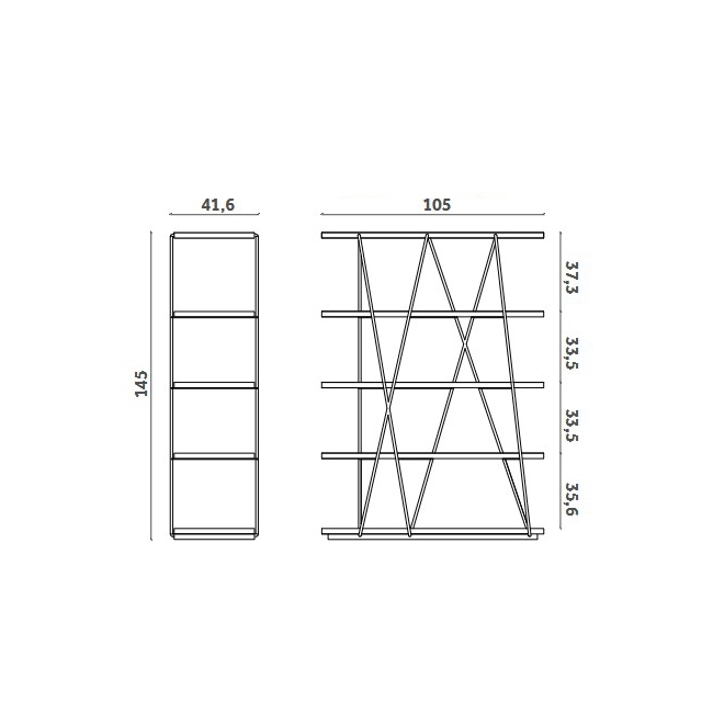 Matassa Miniforms bookcase