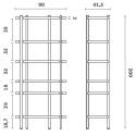 Milonga Miniforms bookcase