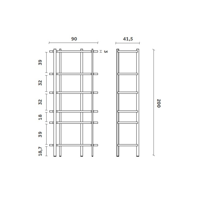 Milonga Miniforms bookcase