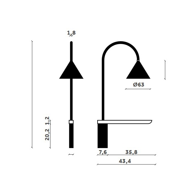 Ozz Wall S Miniforms wall lamp