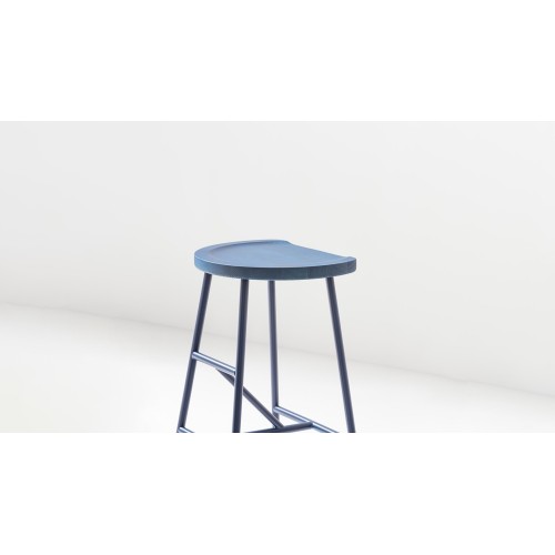 Puccio Billiani stool with metal legs