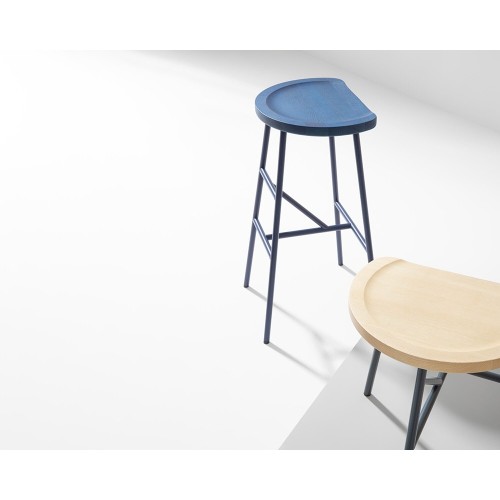 Puccio Billiani stool with metal legs