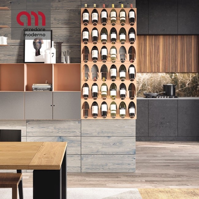 Elite To Be Libreria del Vino wall bottle rack