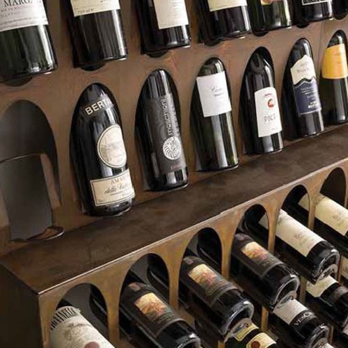 Elite To Be Libreria del Vino wall bottle rack