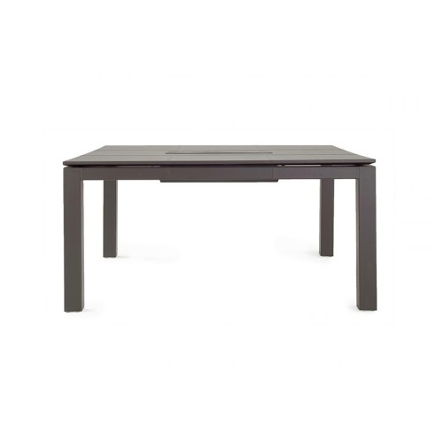 Abaco Enrico Pellizzoni Table fixed with top in wood, glass or leather