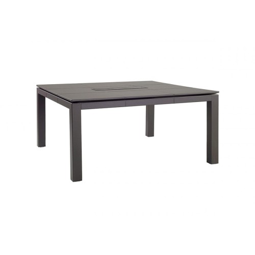 Abaco Enrico Pellizzoni Table fixed with top in wood, glass or leather