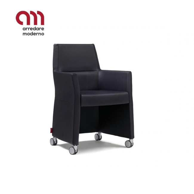 Web longue Enrico Pellizzoni armchair with casters