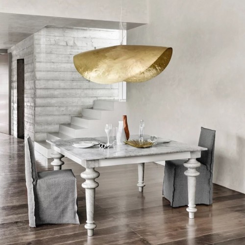 Gray Gervasoni square table, design dining table