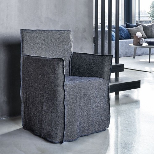 Ghost 25 Gervasoni upholstered chair with armrests