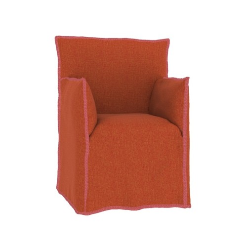 Ghost 25 Gervasoni upholstered chair with armrests