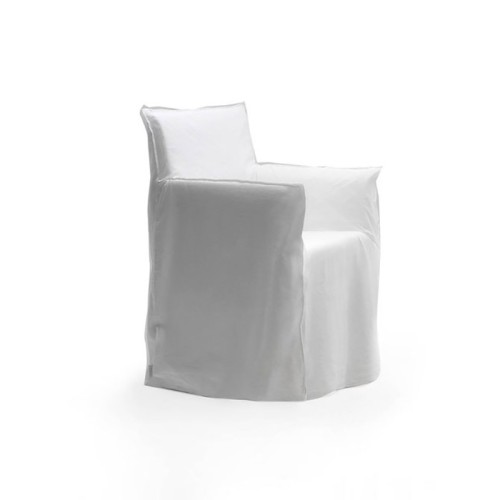 Ghost 25 Gervasoni upholstered chair with armrests