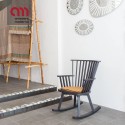 Gray 29 Gervasoni wooden rocking chair