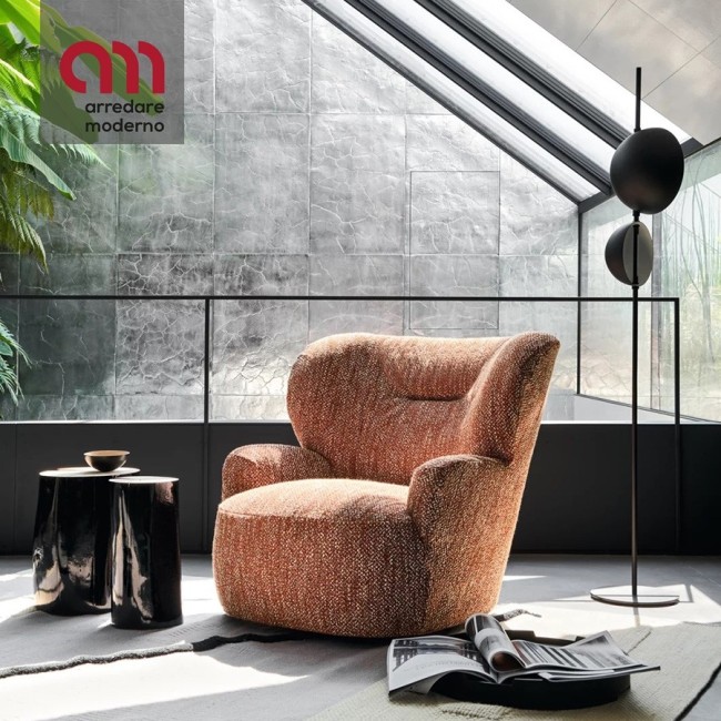 Loll 09 Gervasoni modern swivel armchair