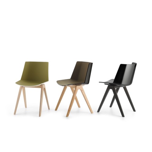 Aiku MDF Italia 4 Wooden Legs Chair