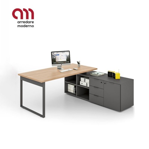 Pigreco Loop Martex desk with drawers