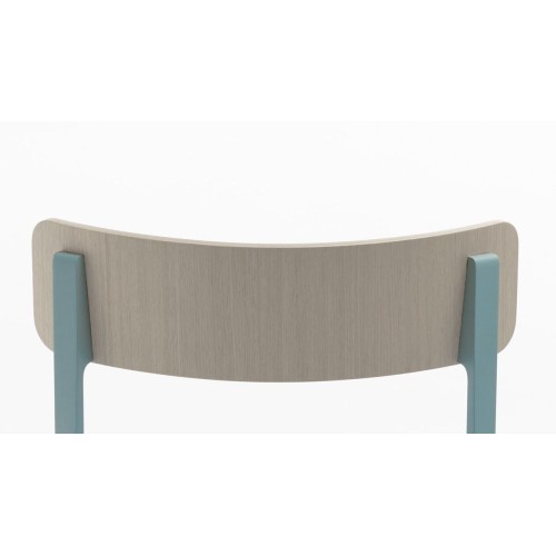 Chair Infiniti Design model Ruelle wooden back - Arredare moderno